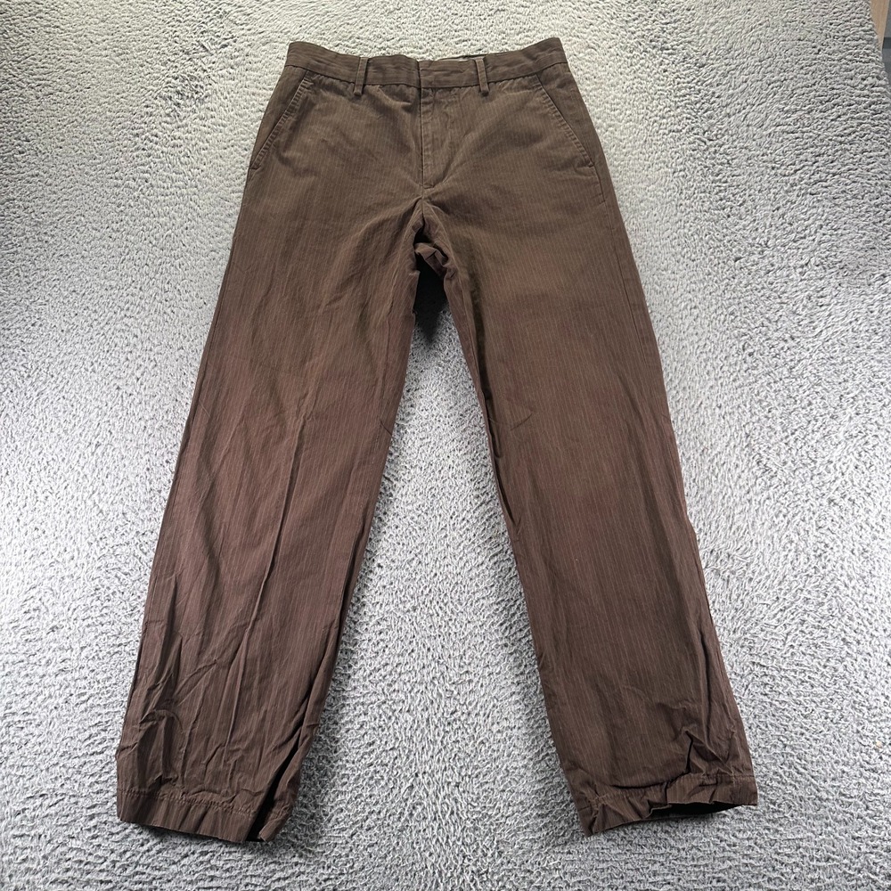 Banana Republic Pant Men 30x30 Brown Cotton Dress Straight Preppy Classic Office